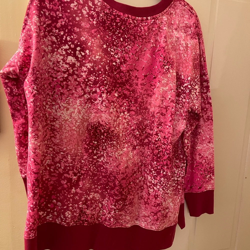 LuLaRoe Women's Pink and White Top